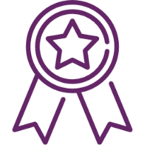 icon of blue ribbon